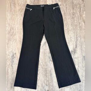 NEW NY&Co 7th Ave Pant Runway Fit Slim Flare Size 8P Petite 29 Inseam Black